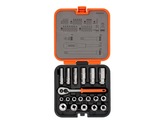 S51MC3H 3/8in Drive Standard and Deep Socket & 1/4in Bit Set, 51 Piece
