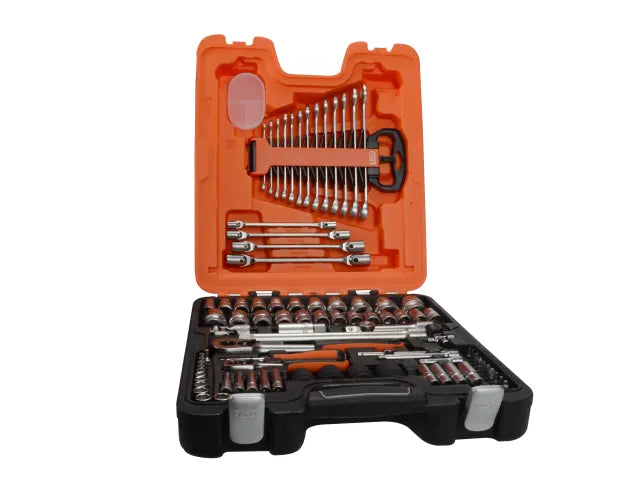 S87+7 1/4 & 1/2in Drive Socket & Spanner Set, 94 Piece