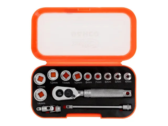 SBS13MC10.5 1/4in Drive Socket Set, 13 Piece