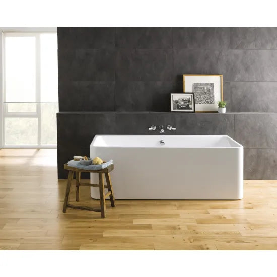 BC Designs Murali 1720mm Back To Wall Bath With Waste