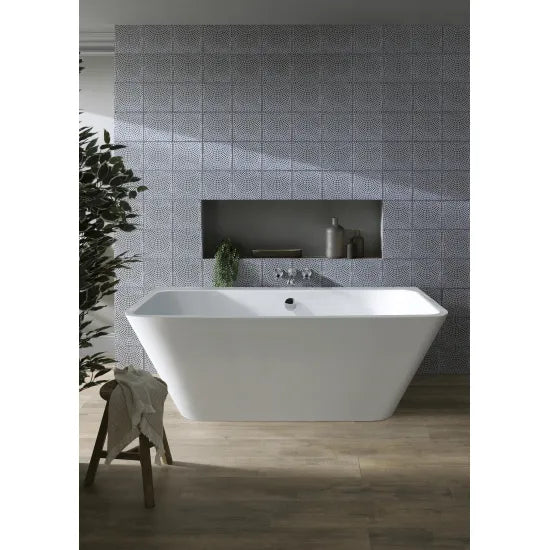 BC Designs Ancora 1700mm Back To Wall Bath With Waste