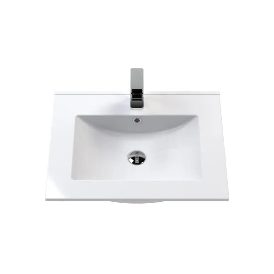 1 Tap Hole 600mm Ceramic Minimalist Rectangular Basin