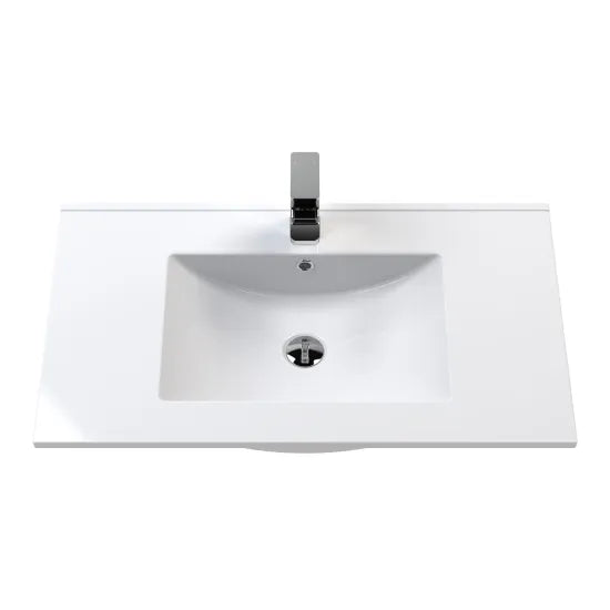 1 Tap Hole 800mm Ceramic Minimalist Rectangular Basin