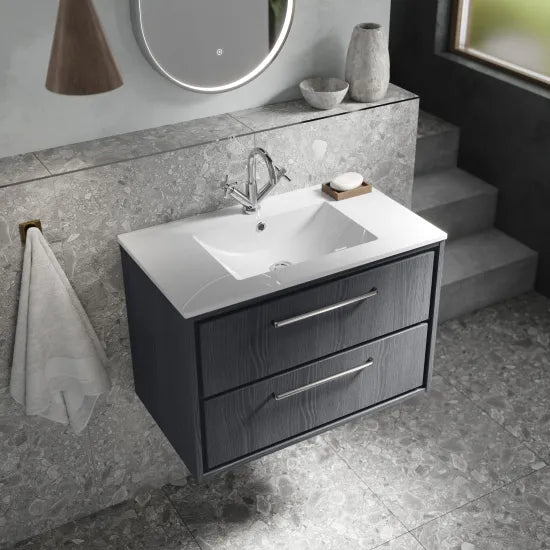 1 Tap Hole 800mm Ceramic Minimalist Rectangular Basin