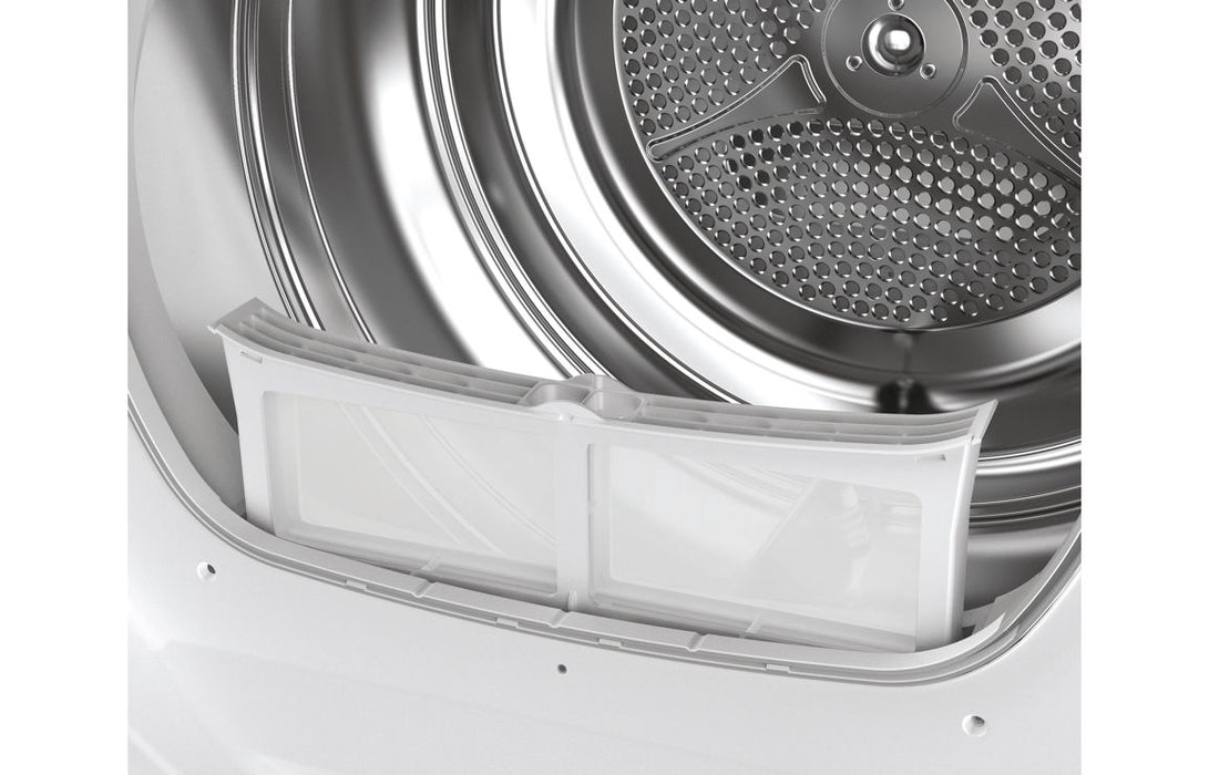 Hoover H500 BATD H7A1TCE-80 B/I 7kg Heat Pump Condenser Dryer - White w/Chrome Door