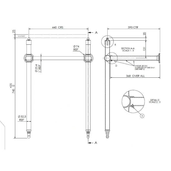 Bayswater Chrome Basin Frame - for use with 550mm basin