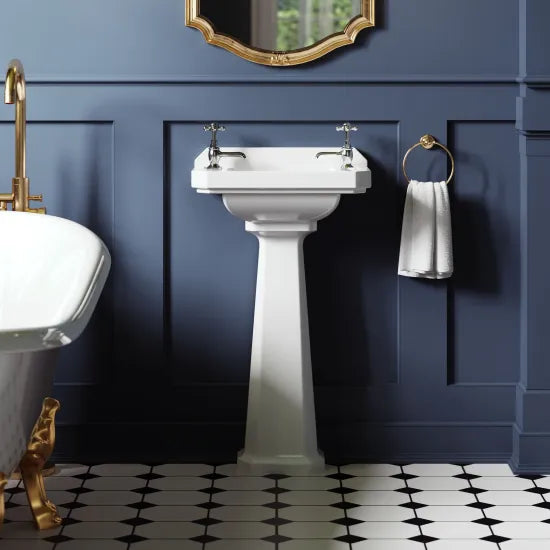 Bayswater Fitzroy 1 Tap Hole 515mm Ceramic Square Cloakroom Basin