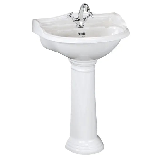 Bayswater Porchester White Traditional Full Pedestal