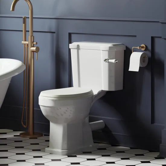 Bayswater Fitzroy Traditional Close Coupled Toilet With Wooden Seat