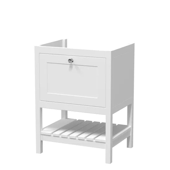 Old London Bexley 600mm Pure White Floor Standing Vanity Unit