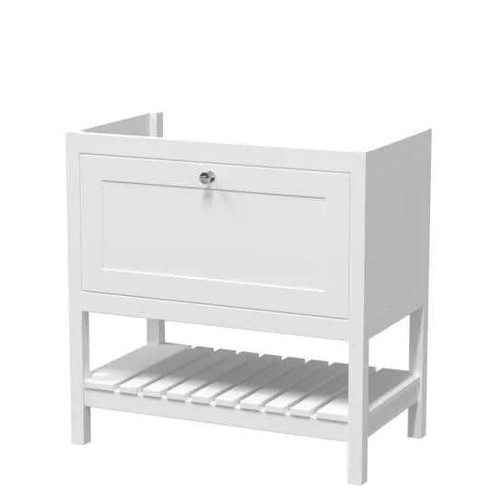 Old London Bexley 800mm Pure White Floor Standing Vanity Unit