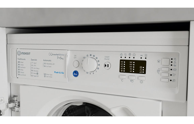 Indsit BI WDIL 75148 UK B/I 7/5kg 1400rpm Washer Dryer