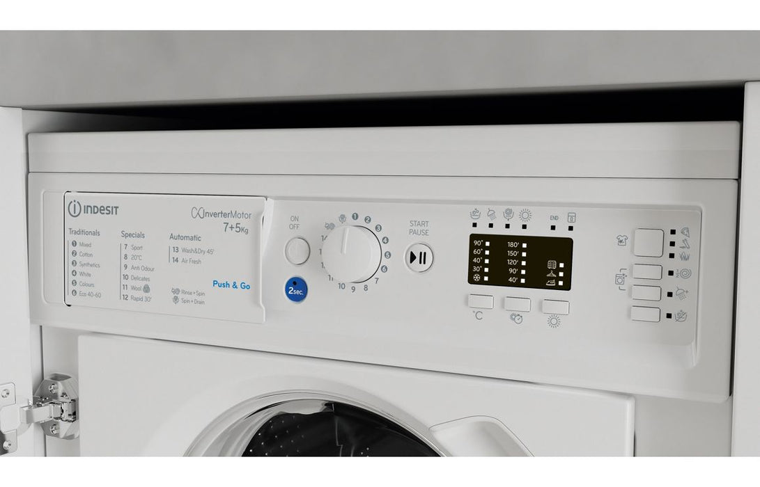 Indsit BI WDIL 75148 UK B/I 7/5kg 1400rpm Washer Dryer