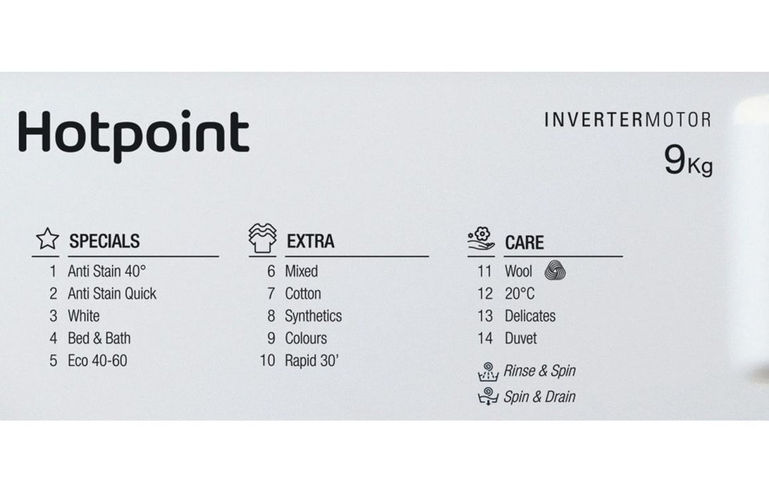 Hotpoint BI WMHG 91485 UK B/I 9kg 1400rpm Washing Machine