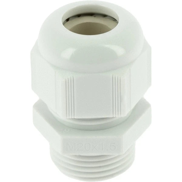 Plastic Cable Glands ISO/M 20 D 10-14 mm IP68 White - 10 Pack