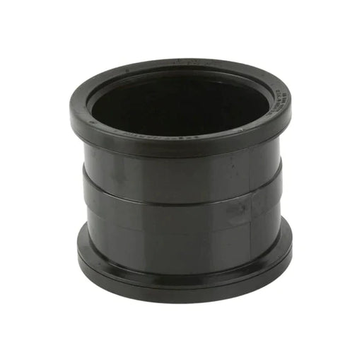 Black Double Socket Underground Coupling 110mm