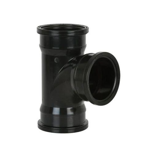 Black Triple Socket Underground Branch 90° 110mm
