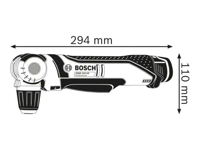 GWB 12V-10 Professional Angle Drill 12V Bare Unit