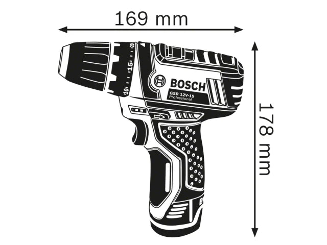 GSR 12V-15 Professional Drill Driver 12V 2 x 2.0Ah Li-ion