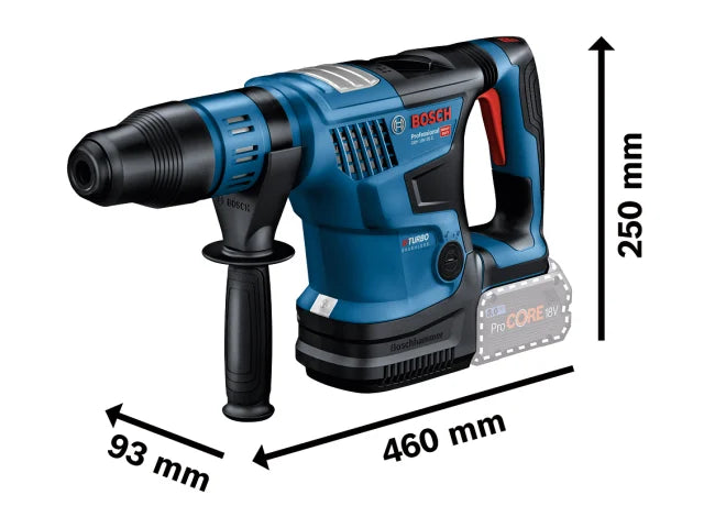 GBH 18V-36 C Pro BITURBO SDS-Max Rotary Hammer 18V 2 x 8.0Ah ProCORE18V Li-ion