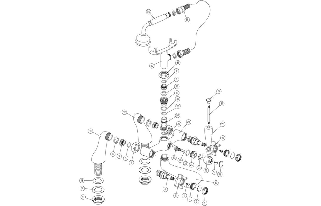 Bardoni Bath/Shower Mixer - Chrome