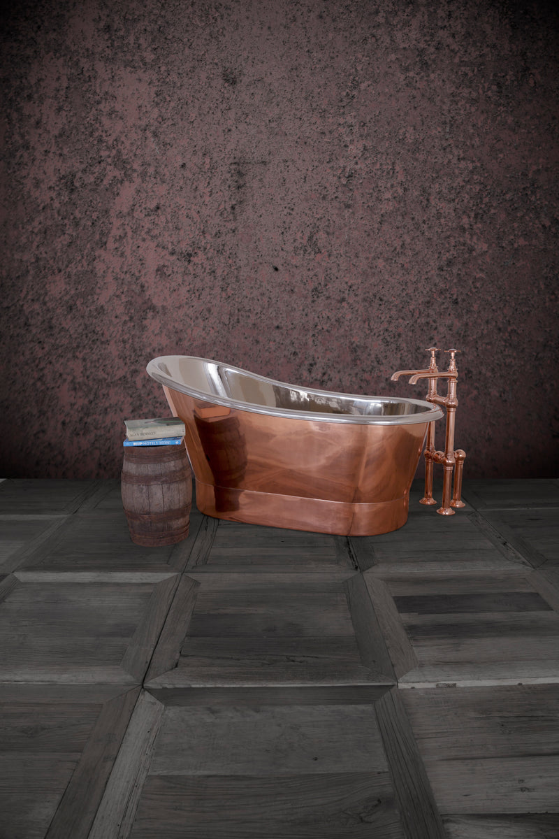 Hurlingham Bijou Copper Bath 1500x730 Freestanding Made To Order Bathtub
