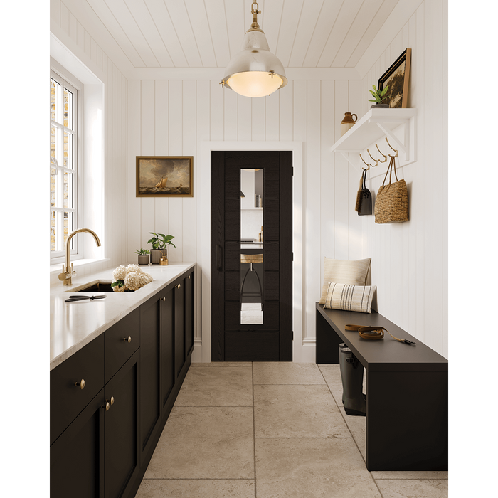 BLACK LAMINATE LINEAR 7P GLAZED