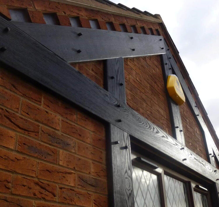 Black Replica Wood Tudor Board Cladding Panel