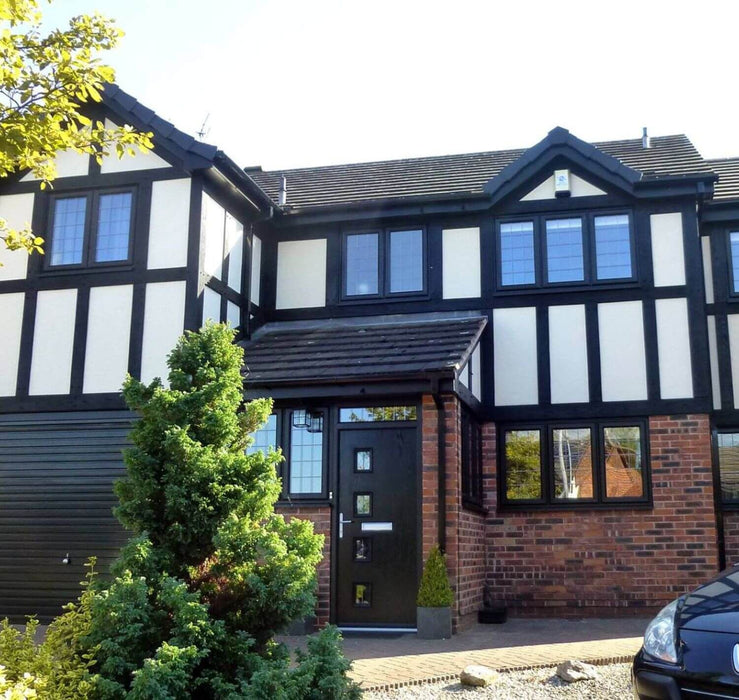Black Replica Wood Tudor Board Cladding Panel