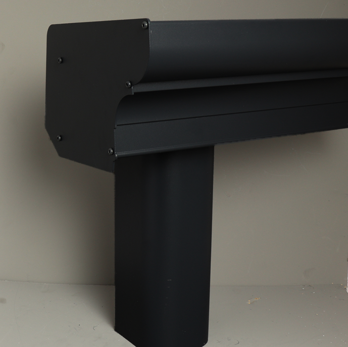 Pigato Veranda - Black - Classic Gutter - Rounded without Base Plate