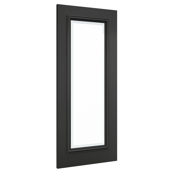 Deanta Blenheim Black Prefinished Bevelled Glaze Door