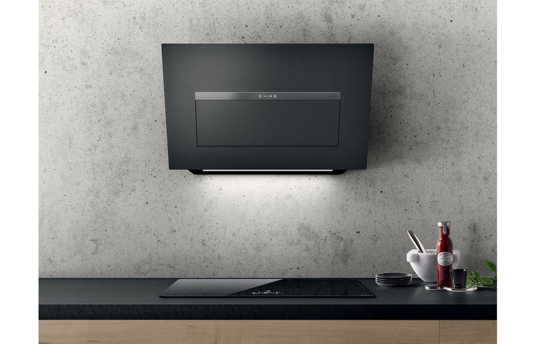 Elica Bloom-S 85cm Chimney Hood - Dekton,White Glass