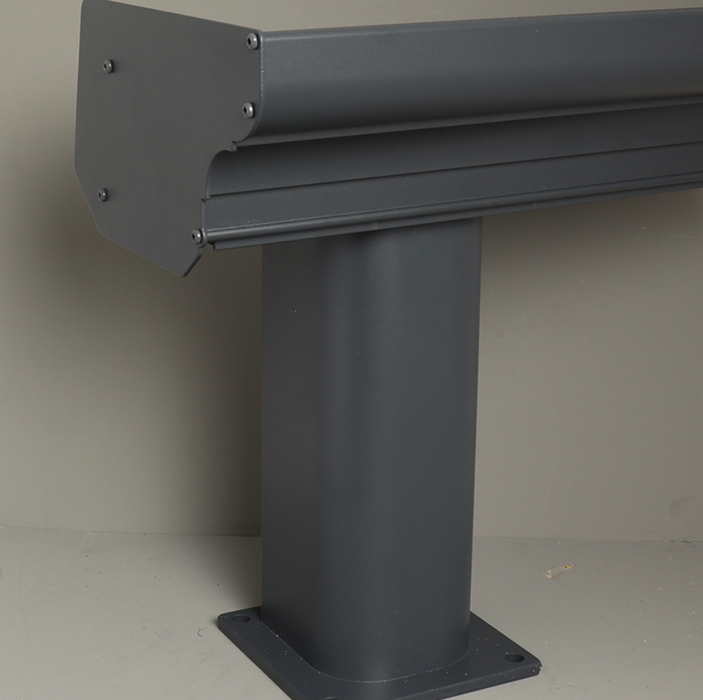Bosco Veranda - Graphite Grey - Classic Gutter - Rounded with Base Plate