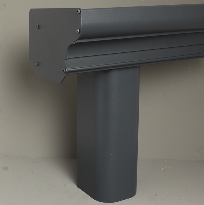 Bosco Veranda - Graphite Grey - Classic Gutter - Rounded without Base Plate