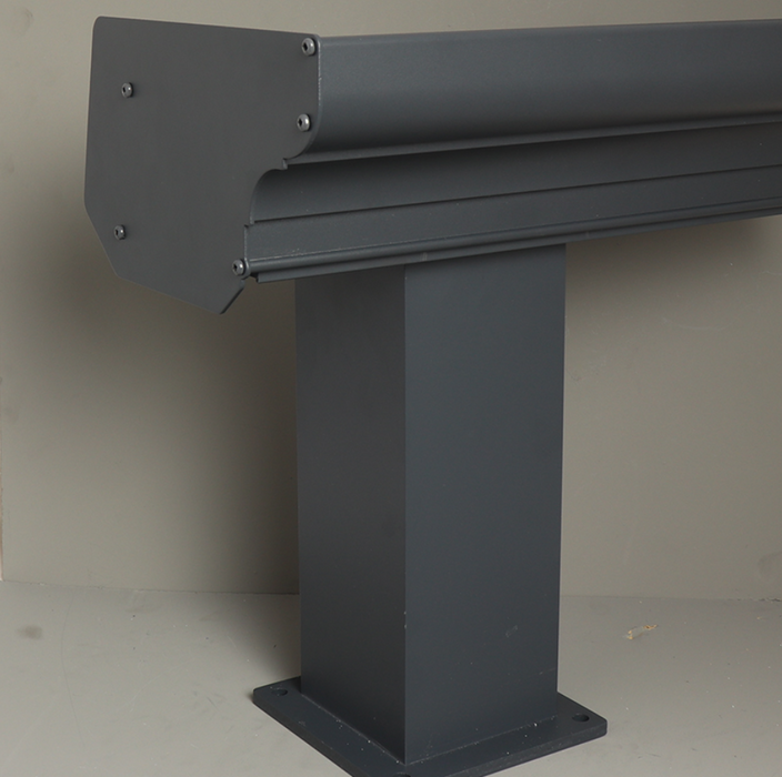 Bosco Veranda - Graphite Grey - Classic Gutter - Square with Base Plate