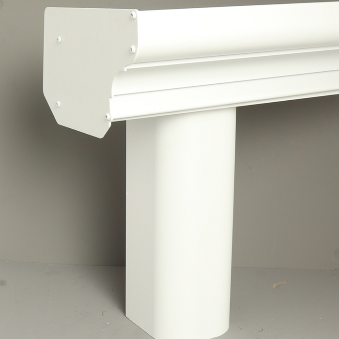 Bosco Veranda - Traffic White - Classic Gutter - Rounded without Base Plate