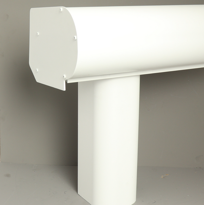 Bosco Veranda - Traffic White - Round Gutter - Rounded without Base Plate