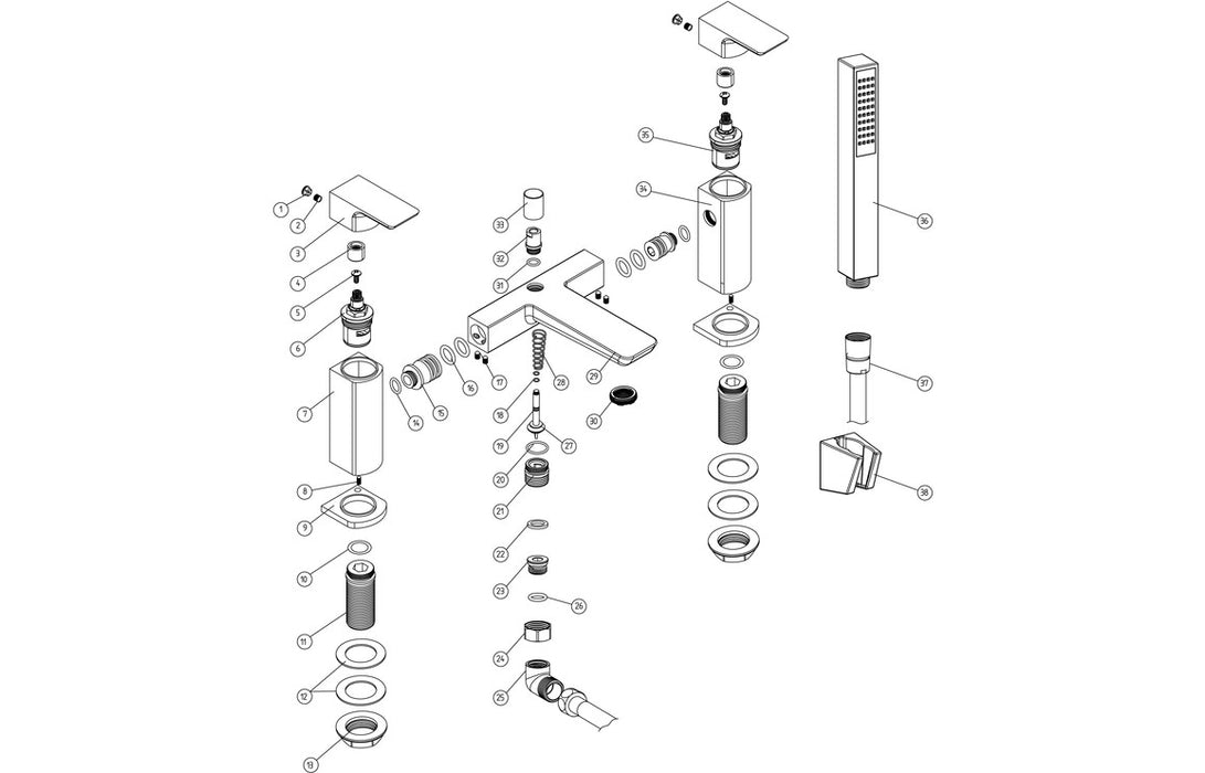 Briano Bath/Shower Mixer - Brushed Bronze