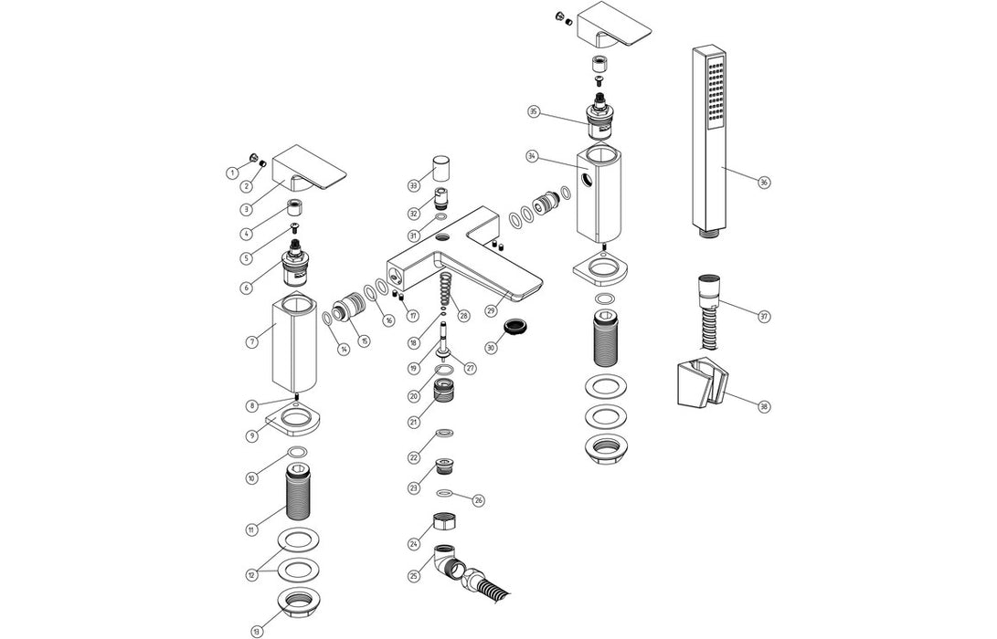 Briano Bath/Shower Mixer - Chrome