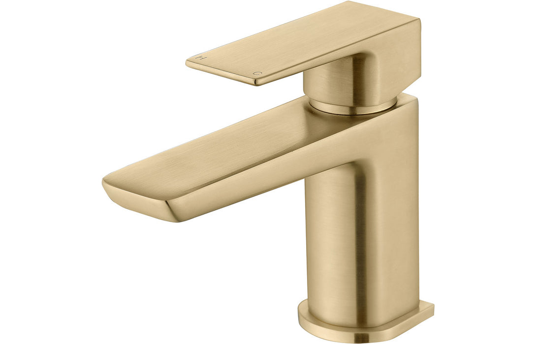 Briano Cloakroom Basin Mixer & Waste - Brushed Brass