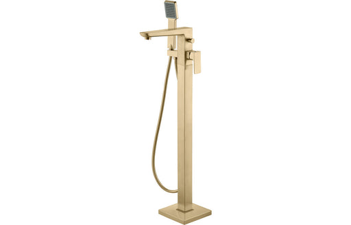 Briano Floor Standing Bath/Shower Mixer - Brushed Brass