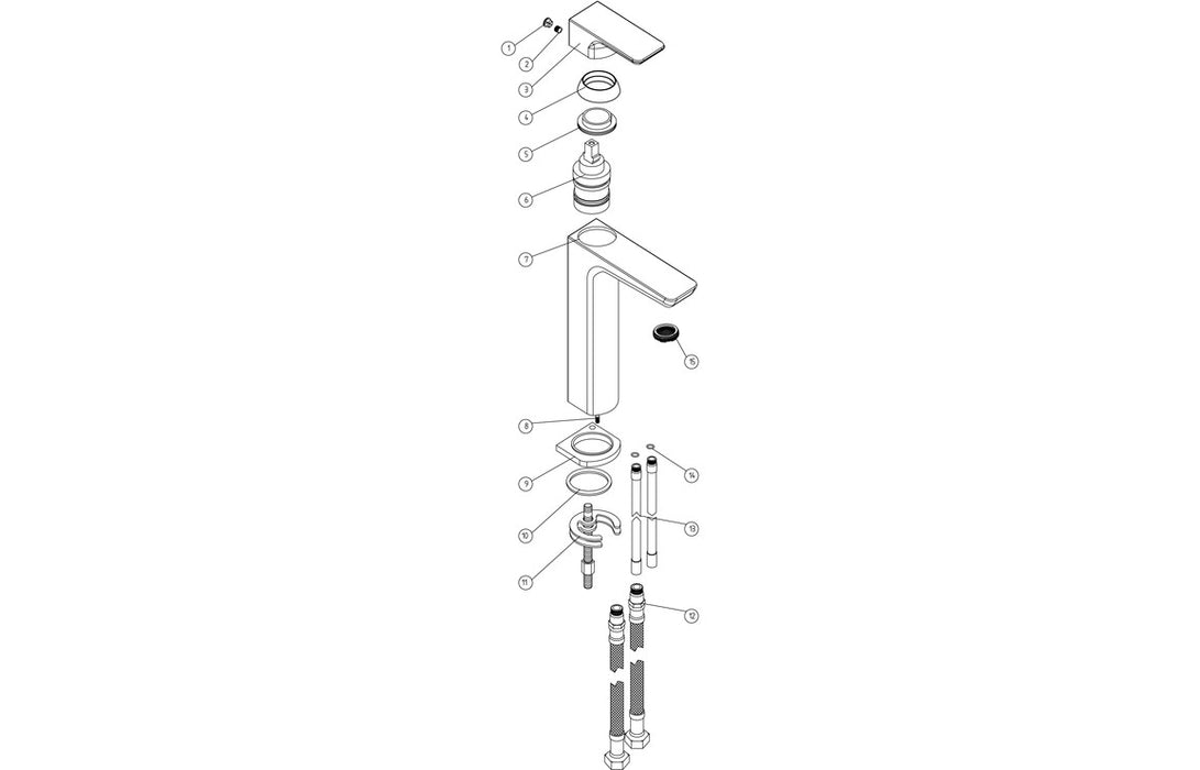 Briano Tall Basin Mixer - Chrome