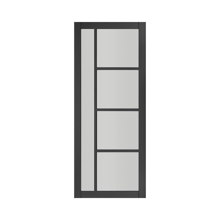 Deanta Brixton Black Prefinished Glazed Door