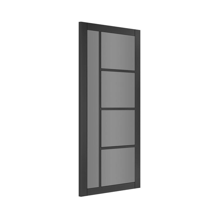 Deanta Brixton Black Prefinished Tinted Glaze Door