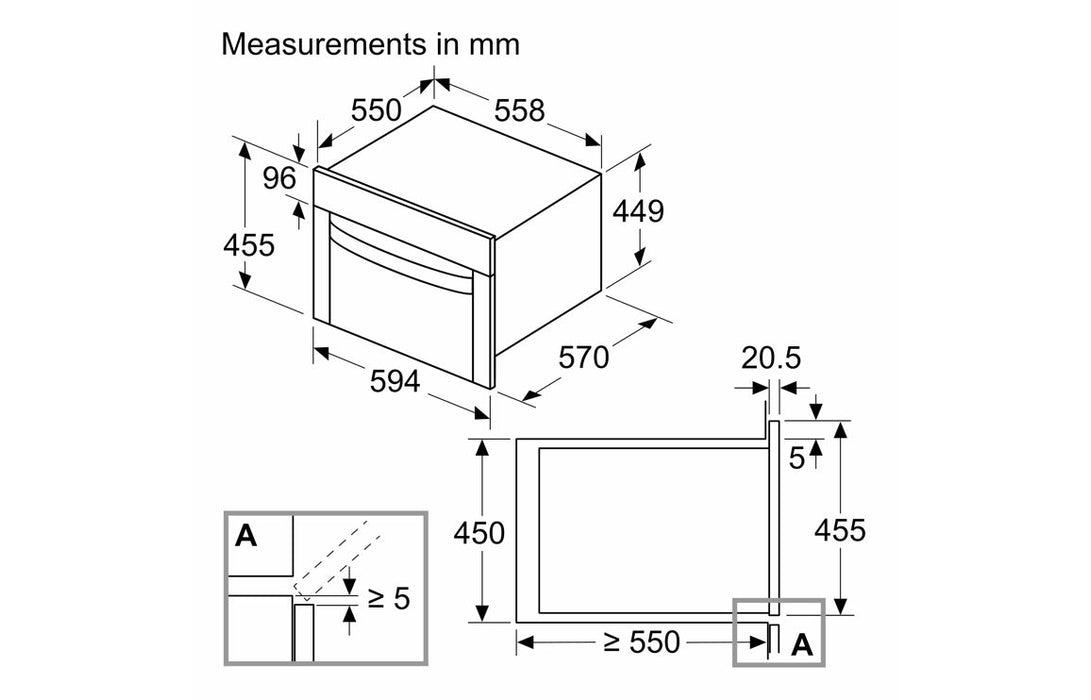 Neff N50 C1AMG84G1B B/I 900W Combination Microwave - Graphite Grey