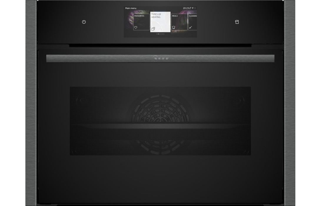 Neff N90 C24FT53G0B Compact Oven w/Steam - Black w/Graphite Trim