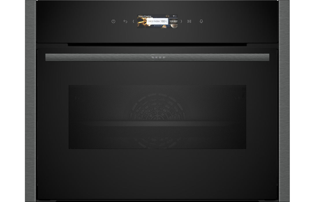 Neff N70 C24MR21G0B Compact Electric Oven & Microwave - Black w/Graphite Trim