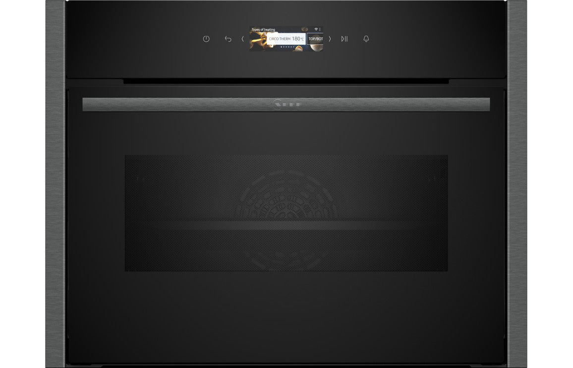 Neff N70 C24MR21G0B Compact Electric Oven & Microwave - Black w/Graphi ...