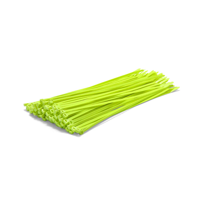 Neon Green Cable Ties - Pack of 100