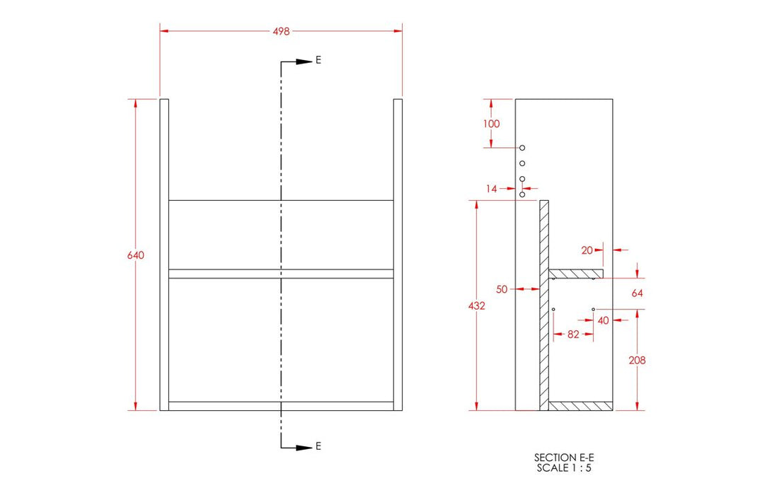 Siena 500mm Slim Basin Unit - White Gloss